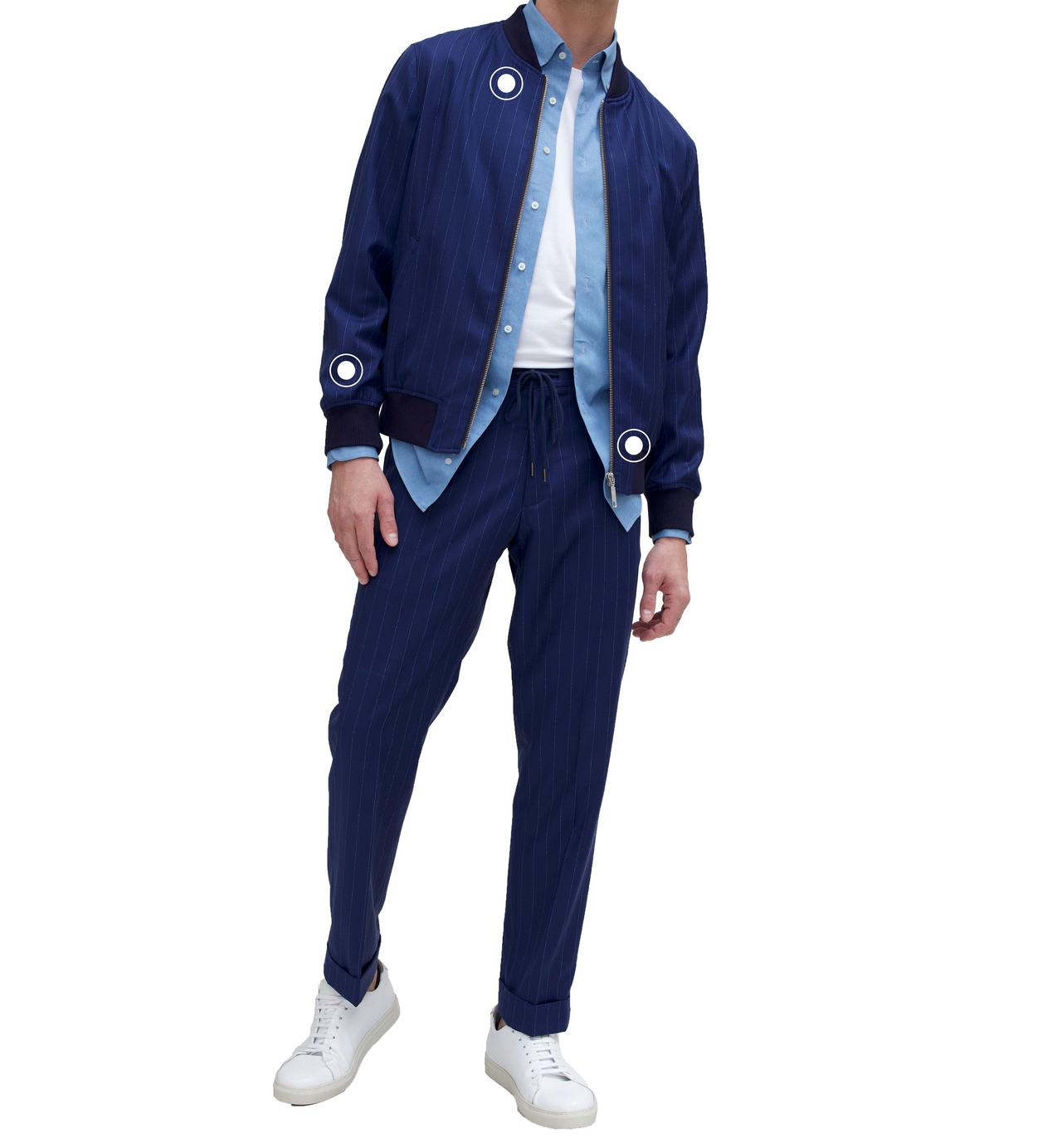 Harold Performance Wool Sartorial Track Suit Bomber Jacket