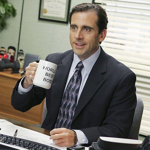 Steve Carell with mug