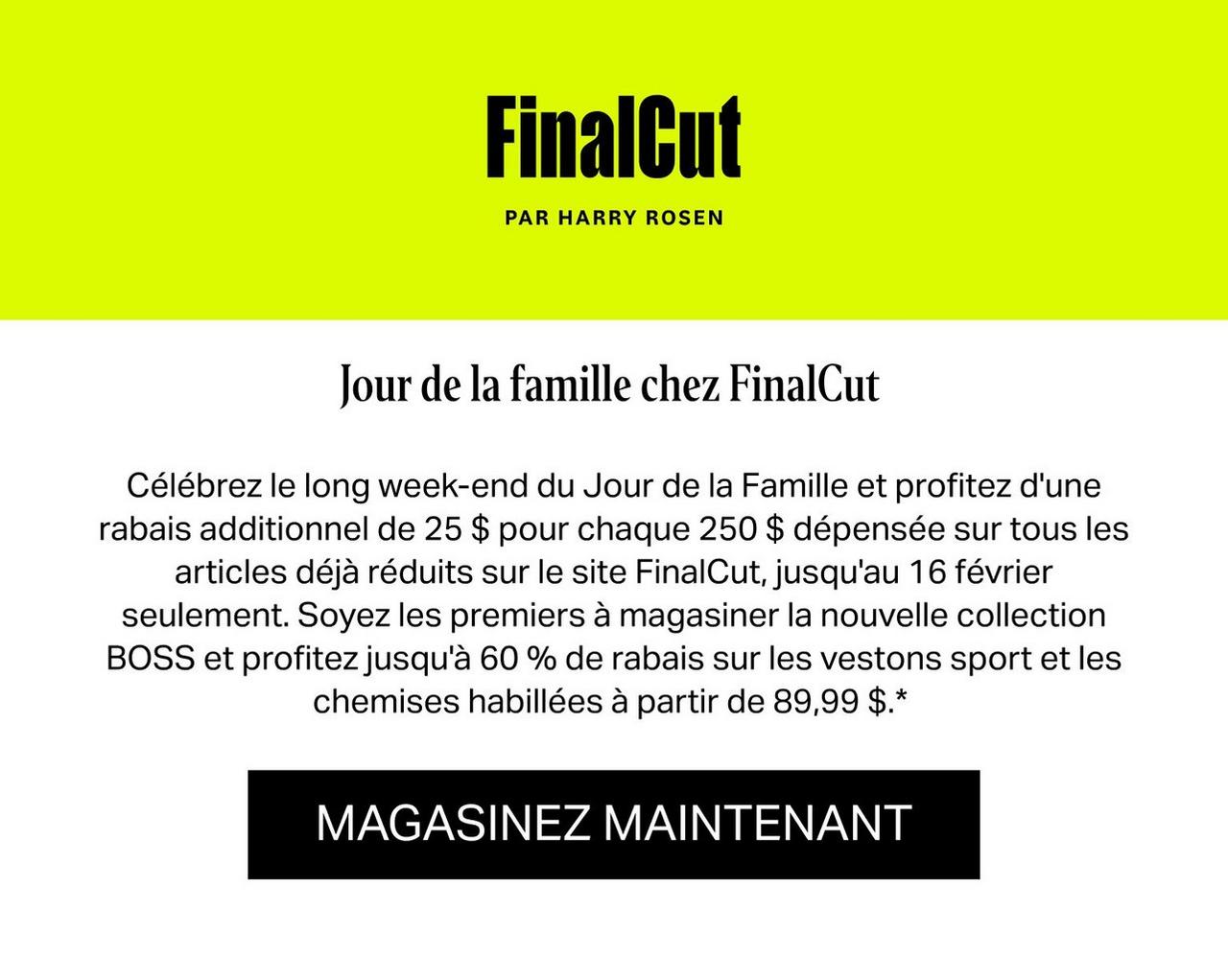 Magasinez FinalCut par Harry Rosen pour des styles encore plus réduits