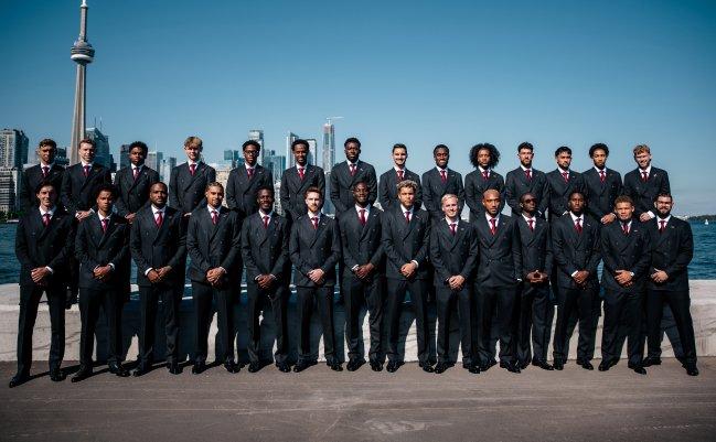 Canada Soccer Men’s National Team in official Samuelsohn suits