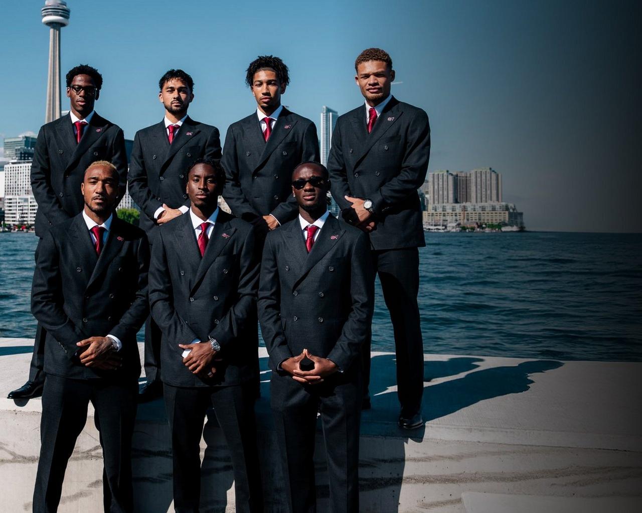 Canada Soccer Men’s National Team in official Samuelsohn suits