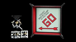 Monopoly Dice Tray with Mr. Monopoly D6's