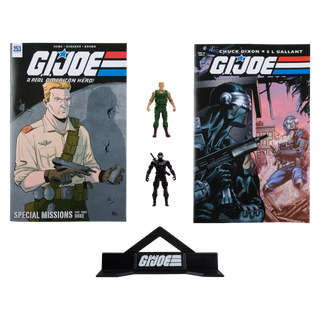 G.I. Joe Page Punchers 2pk Duke and Snake Eyes 3in Action Figures with 2 Comics McFarlane Toys