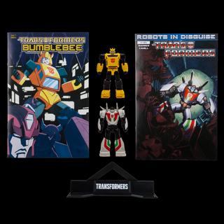 Transformers Page Punchers 2pk Bumblebee and Wheeljack 3in Action Figures with 2 Comics McFarlane Toys