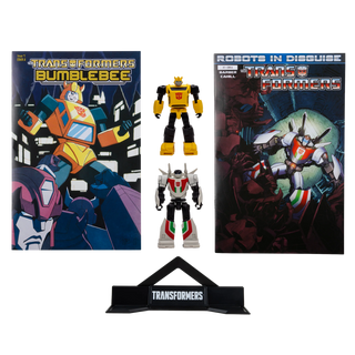 Transformers Page Punchers 2pk Bumblebee and Wheeljack 3in Action Figures with 2 Comics McFarlane Toys