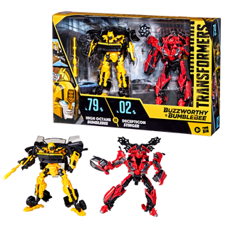 Transformers Buzzworthy Bumblebee Studio Series Deluxe 79BB High Octane Bumblebee vs. 02BB Decepticon Stinger