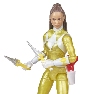 Power Rangers Lightning Collection Mighty Morphin Metallic Yellow Ranger (Hasbro Pulse Exclusive)