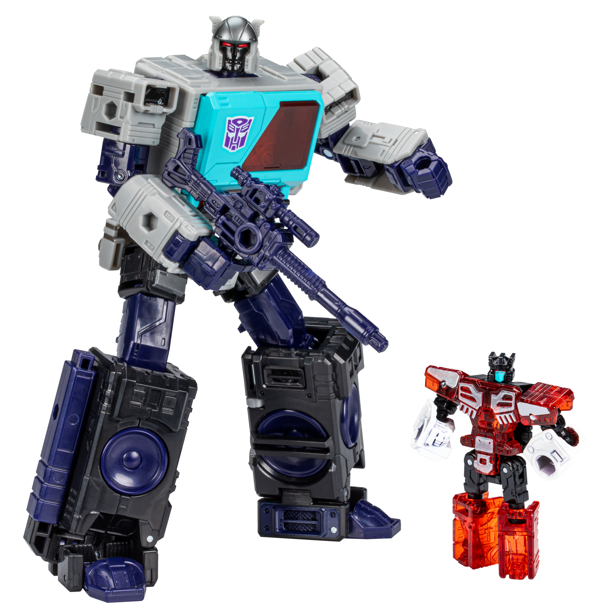 Transformers Generations Shattered Glass Autobot Blaster and Autobot Rewind & IDW's Shattered Glass -- Blaster (Exclusive Hasbro Pulse Variant Cover)