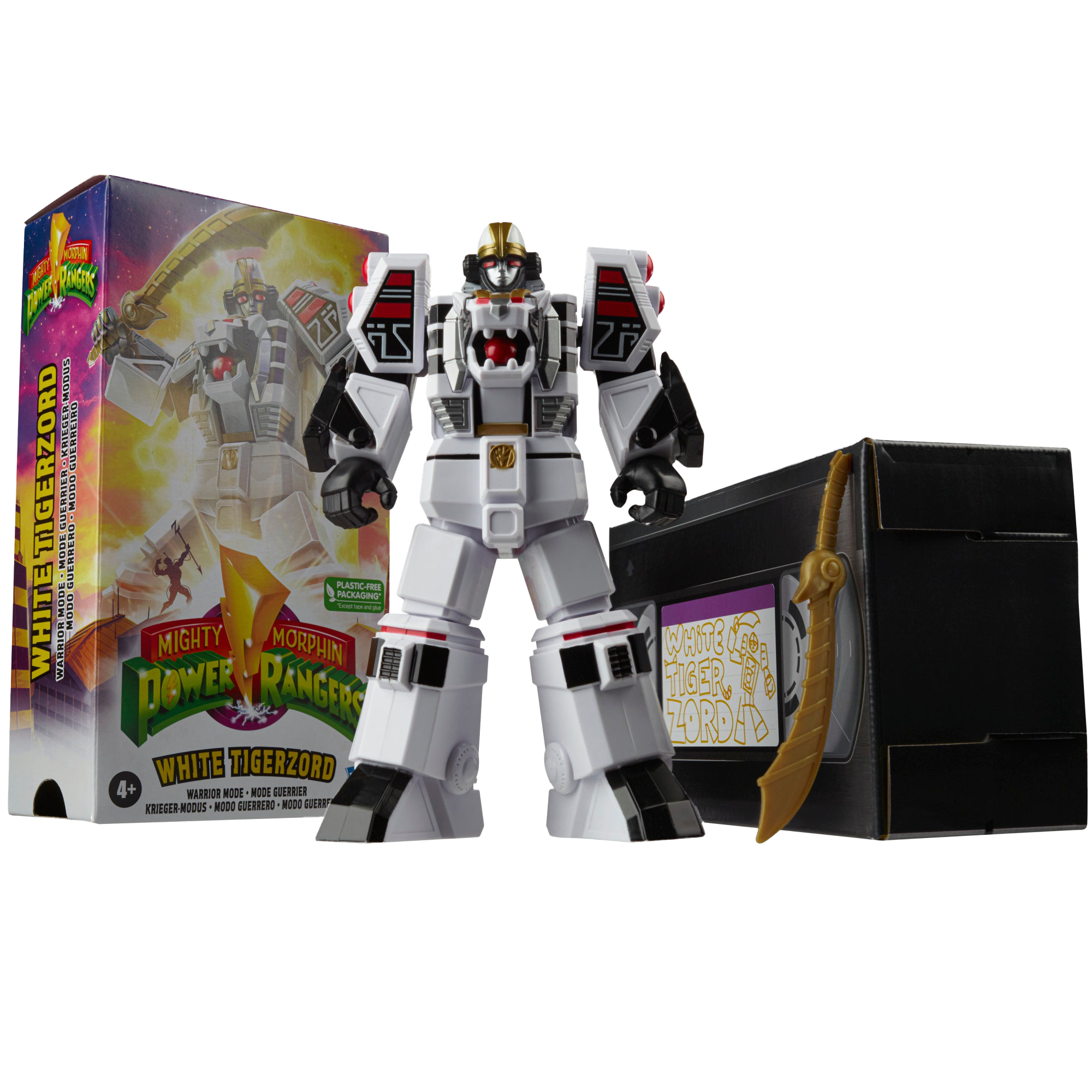 Power Rangers Mighty Morphin White Tigerzord Warrior Mode 7-Inch Figure