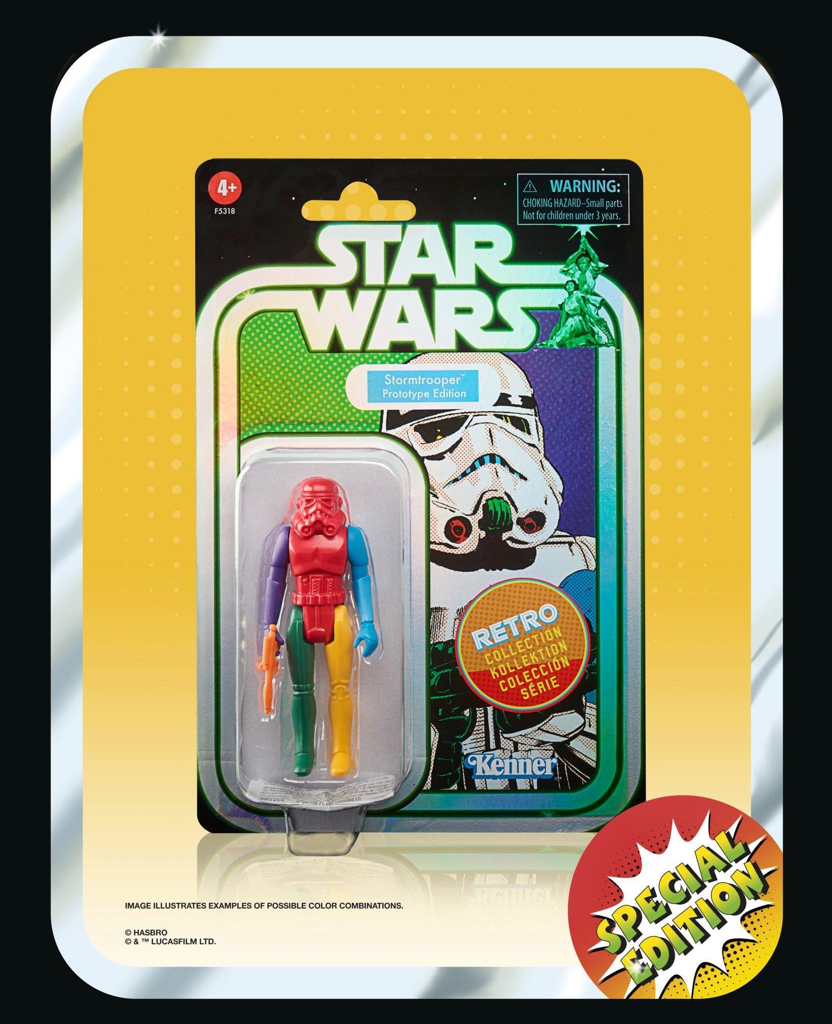 Star Wars Retro Collection Retro 3.75-Inch-Scale Multi-Colored Stormtrooper Prototype Edition Collectible Action Figure