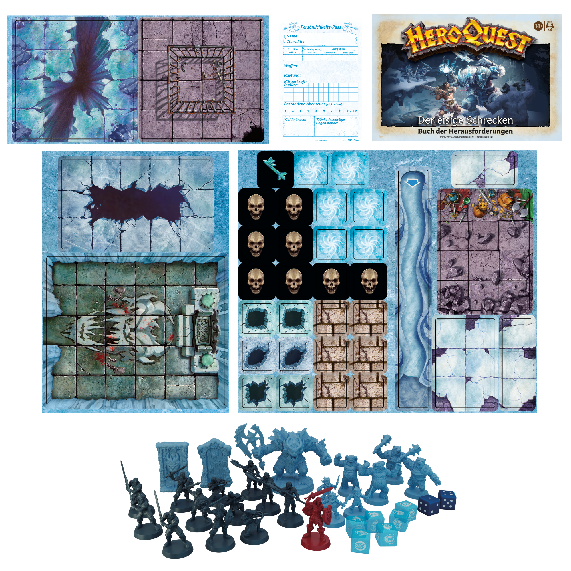 Hasbro HeroQuest Brettspiel – Fantasy-Dungeon-Crawler Für 2–5 Spieler Ab 14 Jahren – Mit 65+ Miniaturen