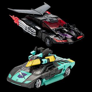 Transformers Generations Shattered Glass Collection Rodimus, Sideswipe, and Decepticon Whisper