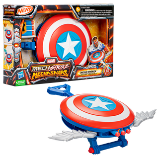 Marvel Mech Strike Mechasaurs Captain America Redwing Blaster