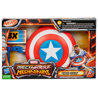 Marvel Mech Strike Mechasaurs Captain America Redwing Blaster