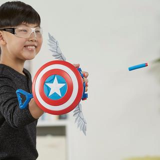 Marvel Mech Strike Mechasaurs Captain America Redwing Blaster