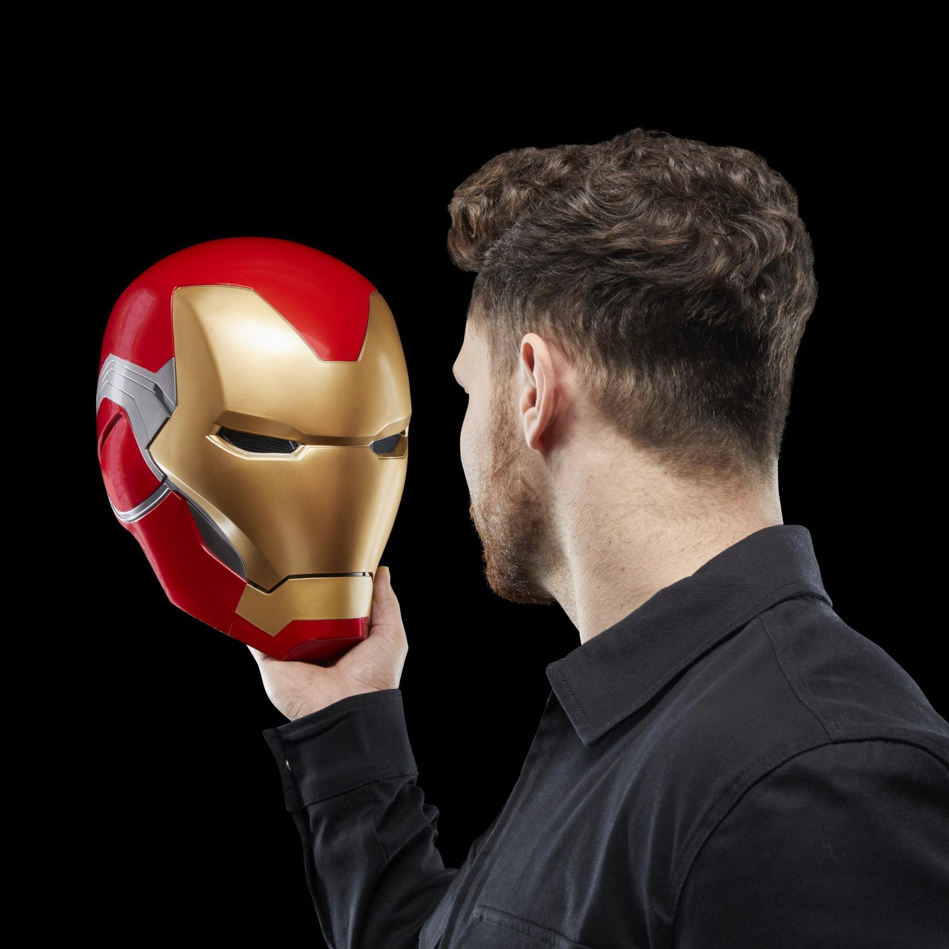 avn iron man electronic helmet Iron-Man MK5 Silver Motorized Cosplay Helmet, Voice, Touch & Remote Control This highly detailed reproduction of Iron Mans Mark 85 helmet brings the epic conclusion of the Infinity Saga right to your collection Iron-Man MK50 Electronic Cosplay Helmet,