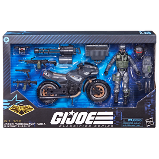 G.I. Joe Classified Series #127, Night Force Jason "Shockwave" Faria Figure & Night Pursuit Cycle