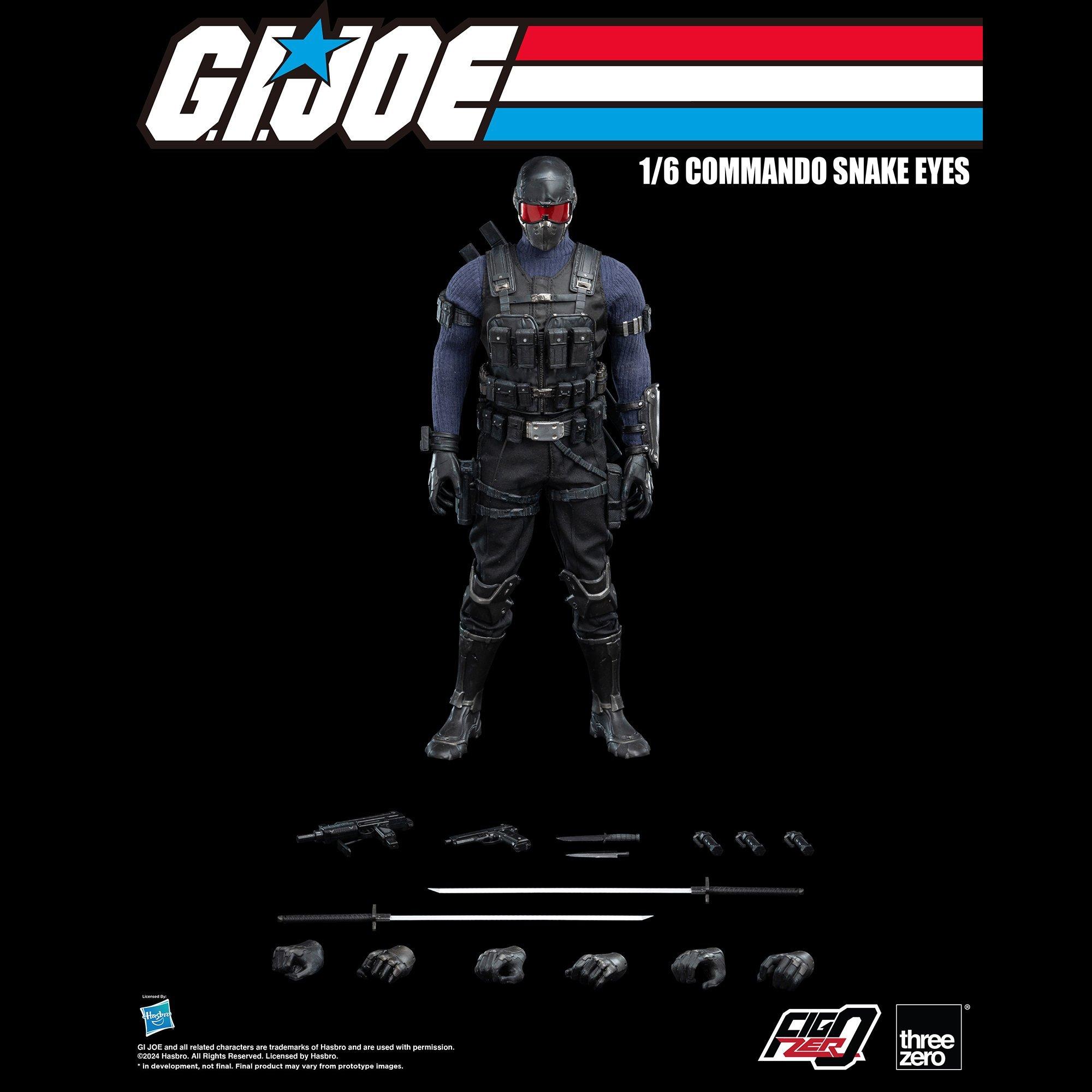 G.I. Joe FigZero 1/6 Commando Snake Eyes - Hasbro Pulse