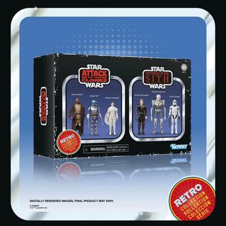 Hasbro Star Wars Retro Collection, episodi II e III di Star Wars, confezione multipla