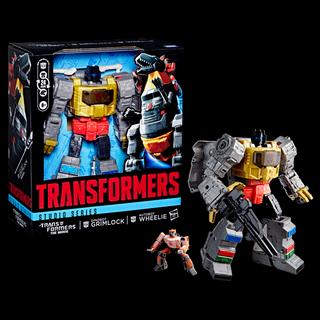 Transformers Studio Series The Transformers: The Movie Dinobot Grimlock and Autobot Wheelie