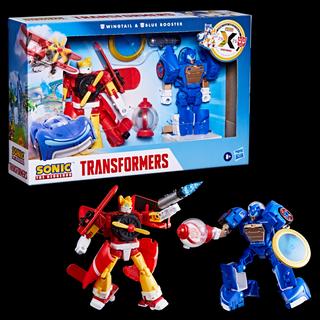 Transformers Collaborative Sonic the Hedgehog x Transformers Wingtail and Blue Booster Action Figures