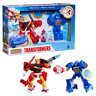 Transformers Collaborative, Sonic the Hedgehog x Transformers, Wingtail e Blue Booster, action figure