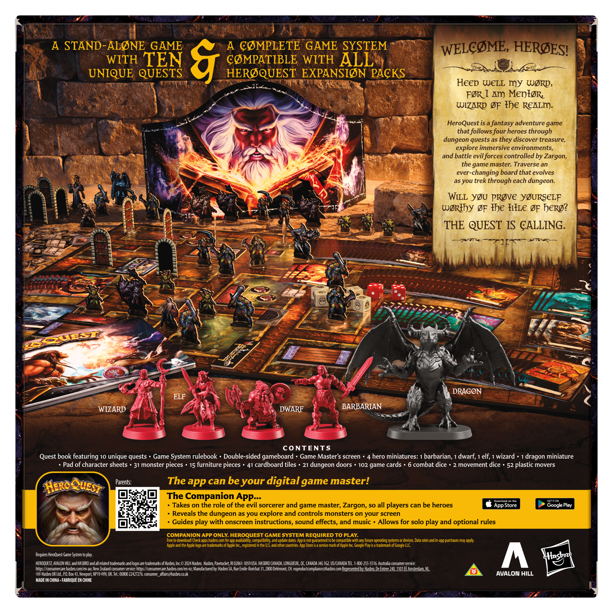 Hasbro Gaming Avalon Hill HeroQuest Jeu de Plateau Aventure Donjon
