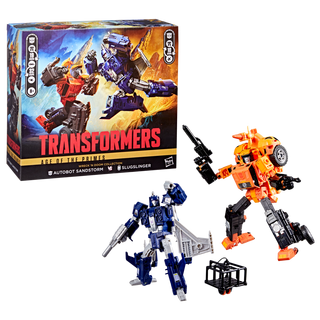 Transformers Age of the Primes Wreck 'n Doom Collection Autobot Sandstorm vs Slugslinger