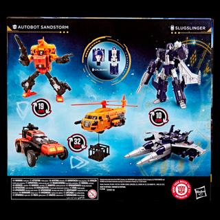 Transformers Age of the Primes Wreck 'n Doom Collection Autobot Sandstorm vs Slugslinger