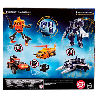Transformers Age of the Primes Wreck 'n Doom Collection Autobot Sandstorm vs Slugslinger