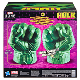 Marvel Legends Series Incredible Hulk Puños premium para juego de rol con efectos de golpes y destrozos