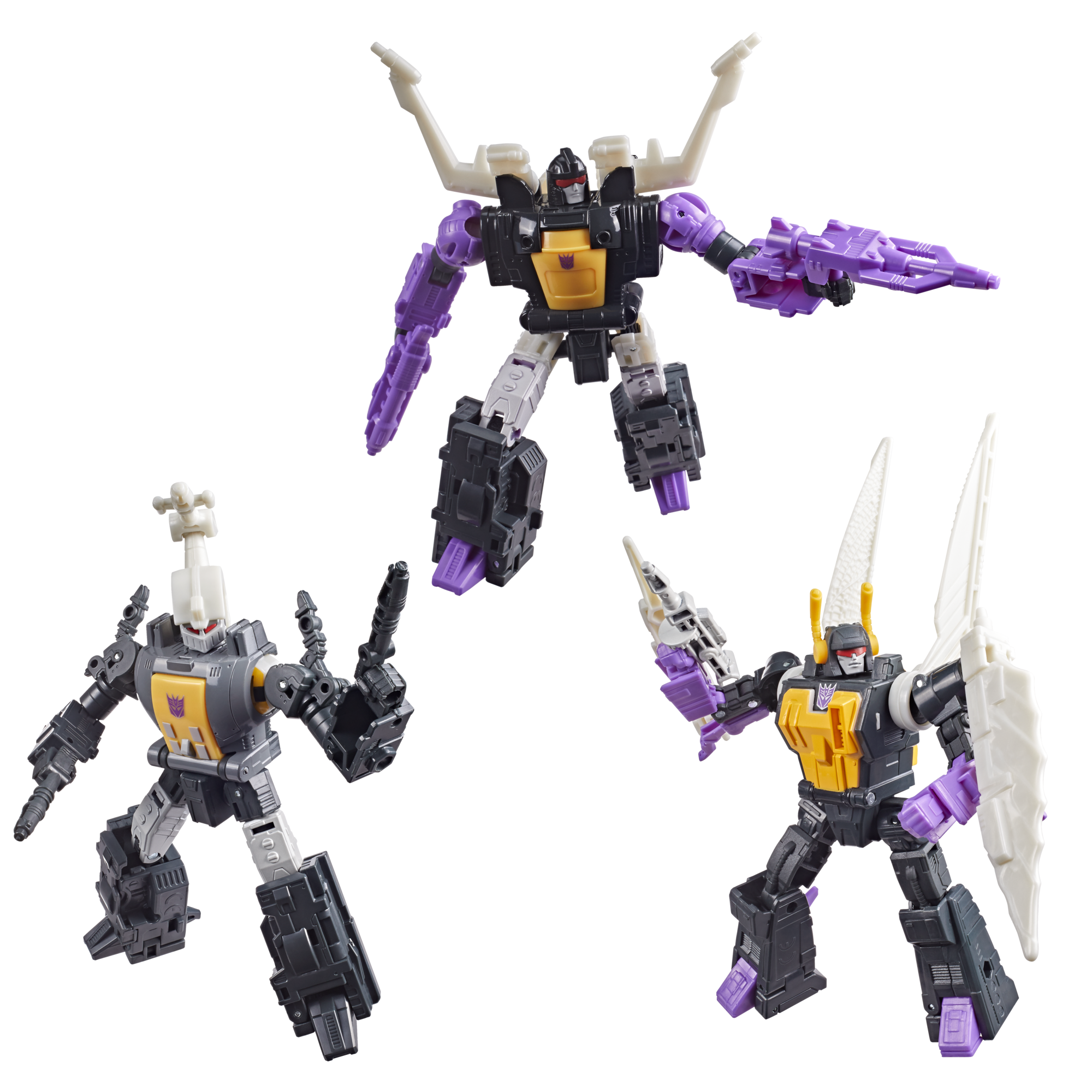 Transformers Studio Series The Transformers: The Movie MTMTE Collection Insecticon Bombshell, Insecticon Shrapnel & Insecticon Kickback