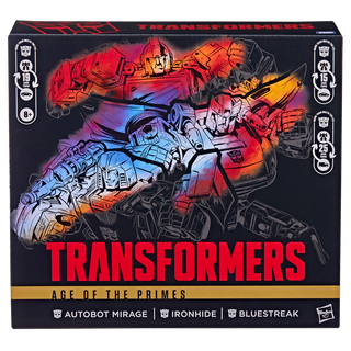 Transformers Age of the Primes Autobot Mirage, Ironhide, and Bluestreak