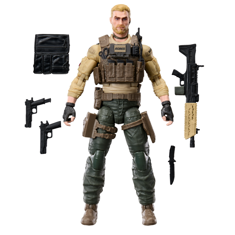 Official Hasbro product image of 2026 GI Joe Classified Series Duke figure number 208 with accessories