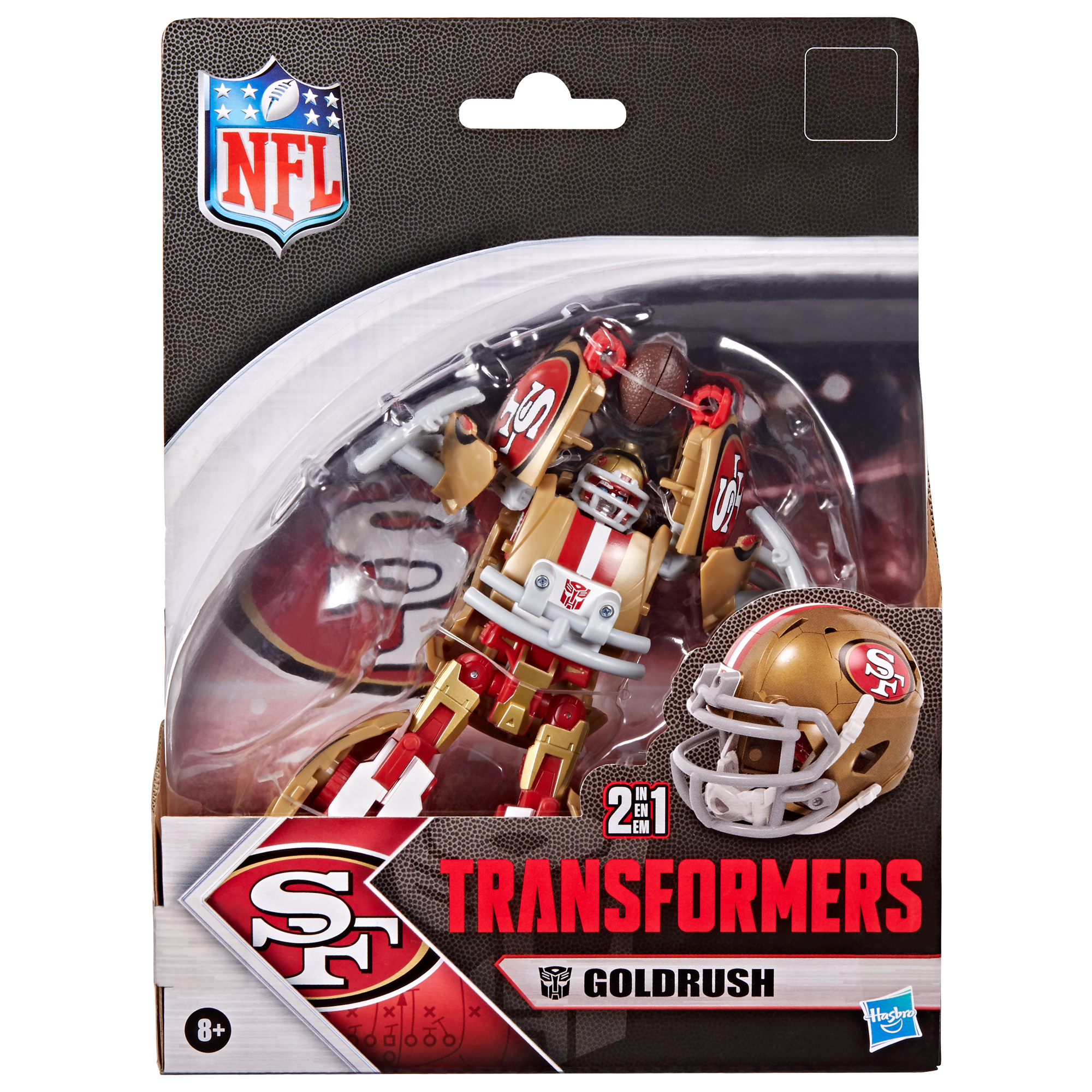 Transformers NFL San Francisco 49ers Goldrush Action Figure - Hasbro Pulse