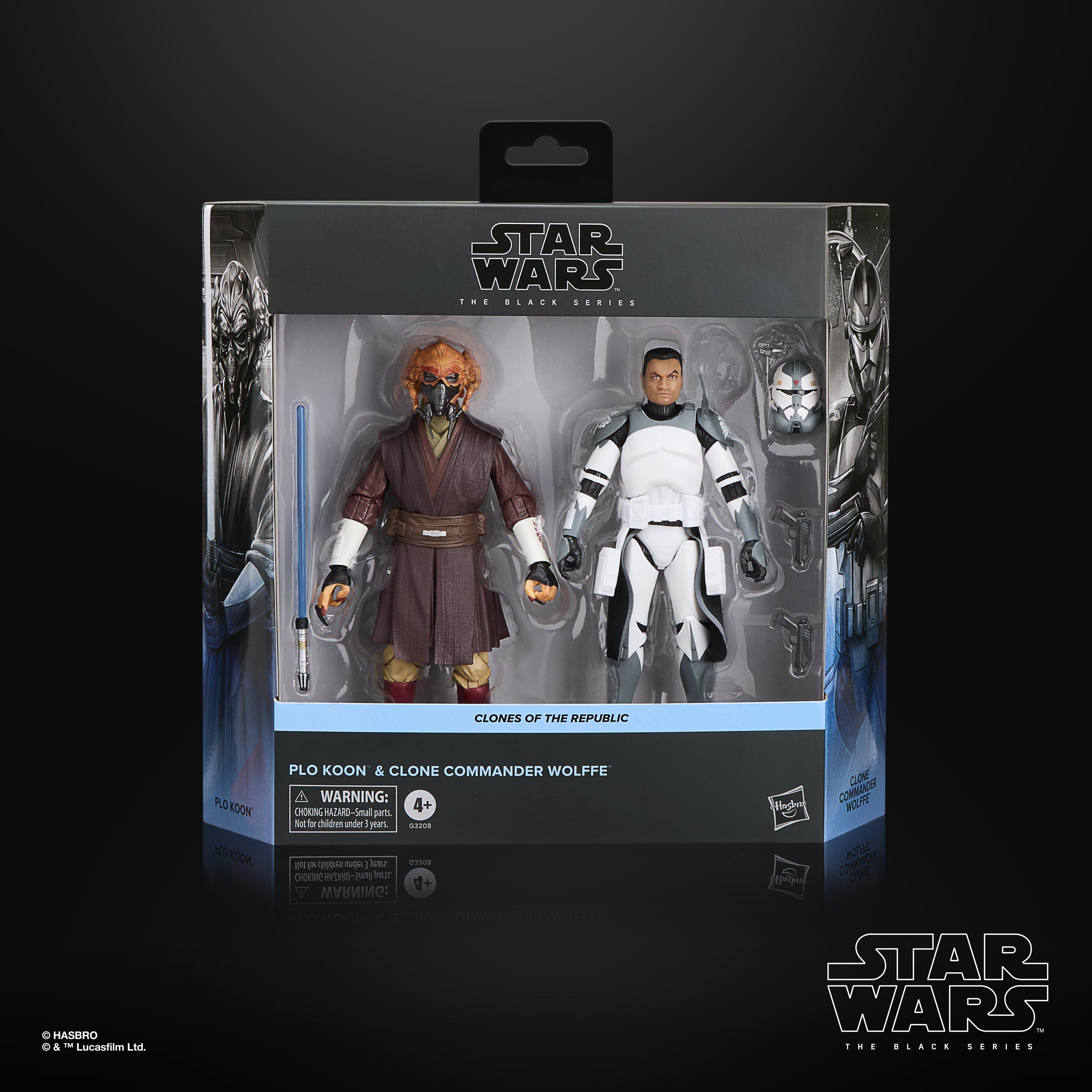 Star Wars The Black Series Plo Koon & Commander Wolffe Set