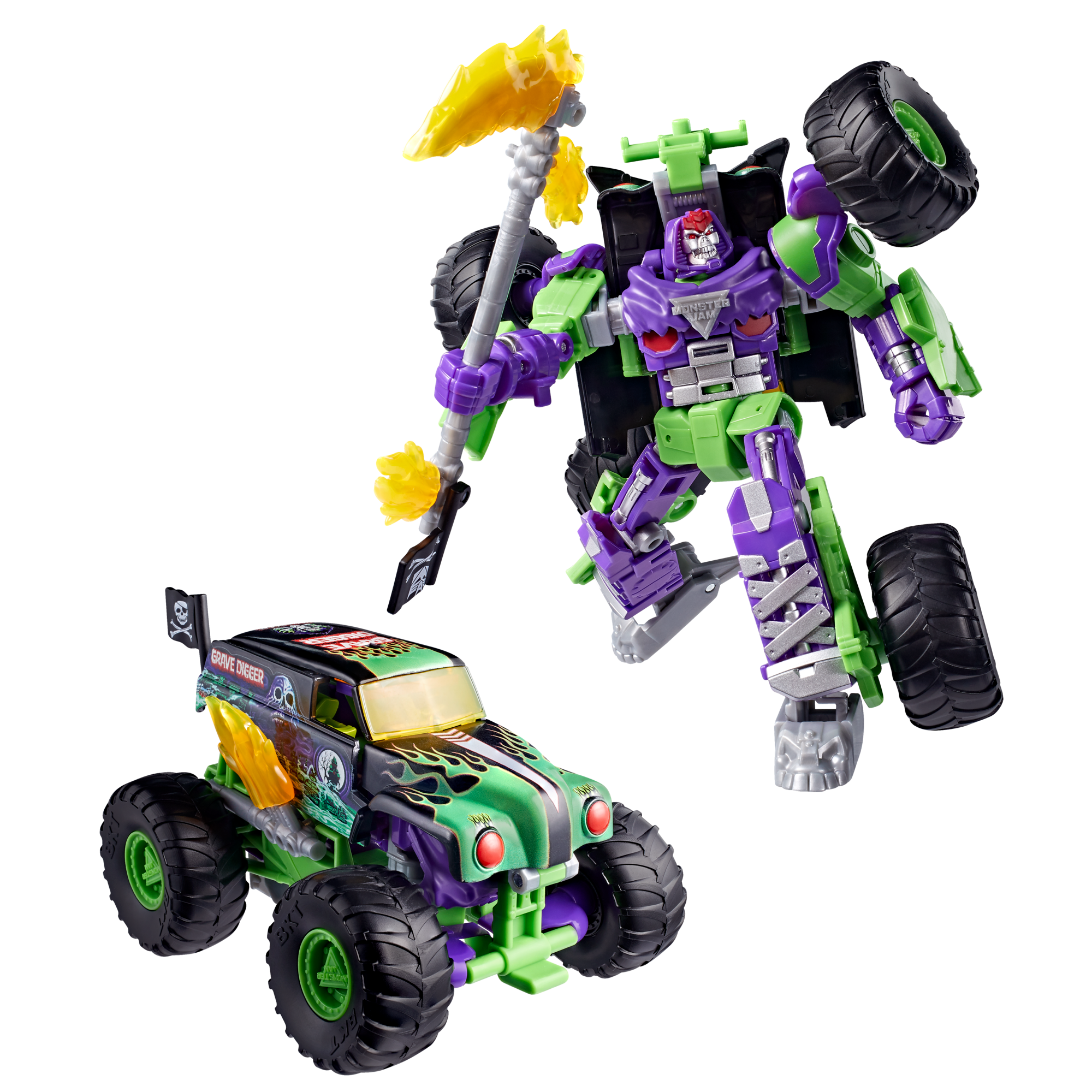Transformers x Monster Jam Grave Digger (Grim) Action Figure