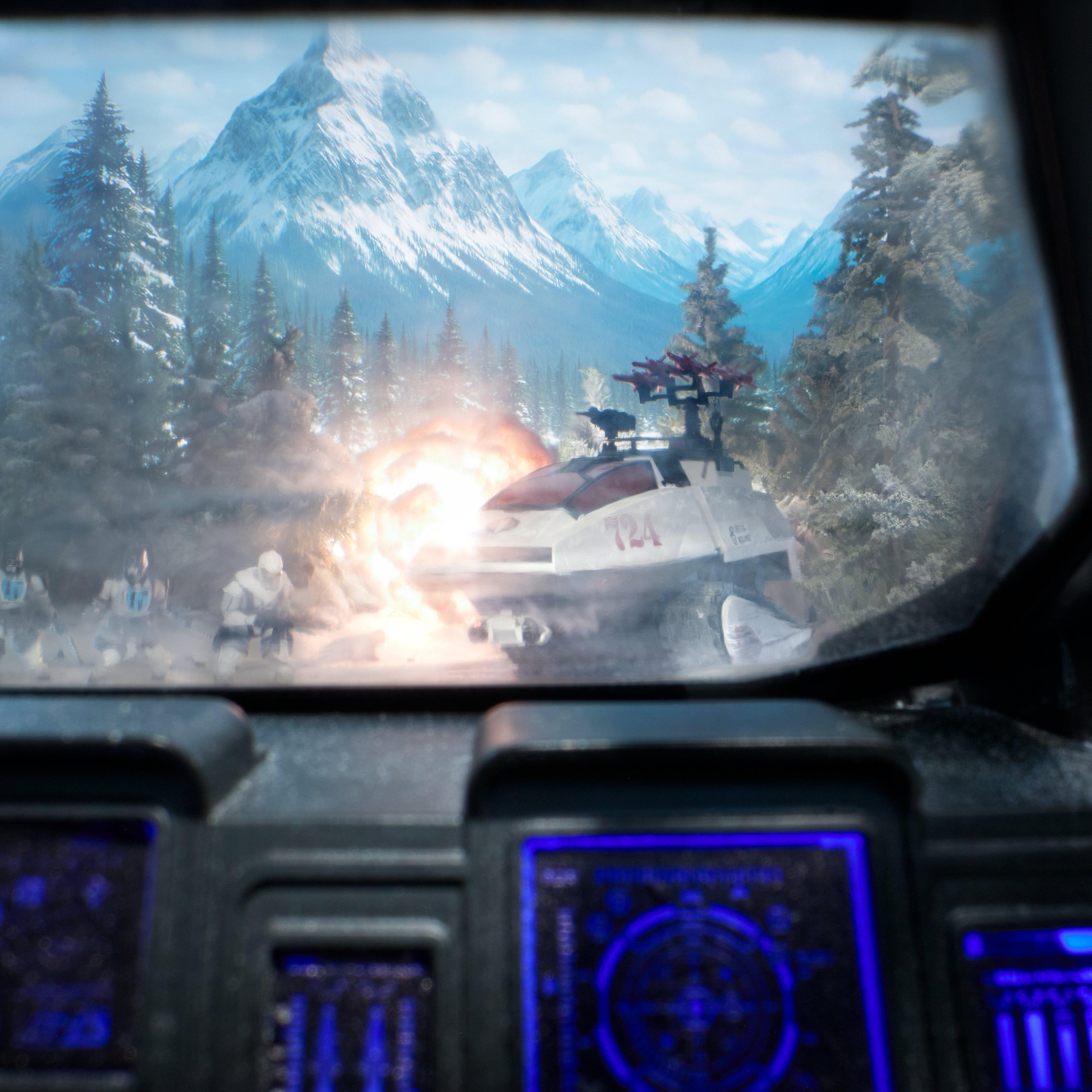 View from tank looking at the H.I.S.S. Tank.