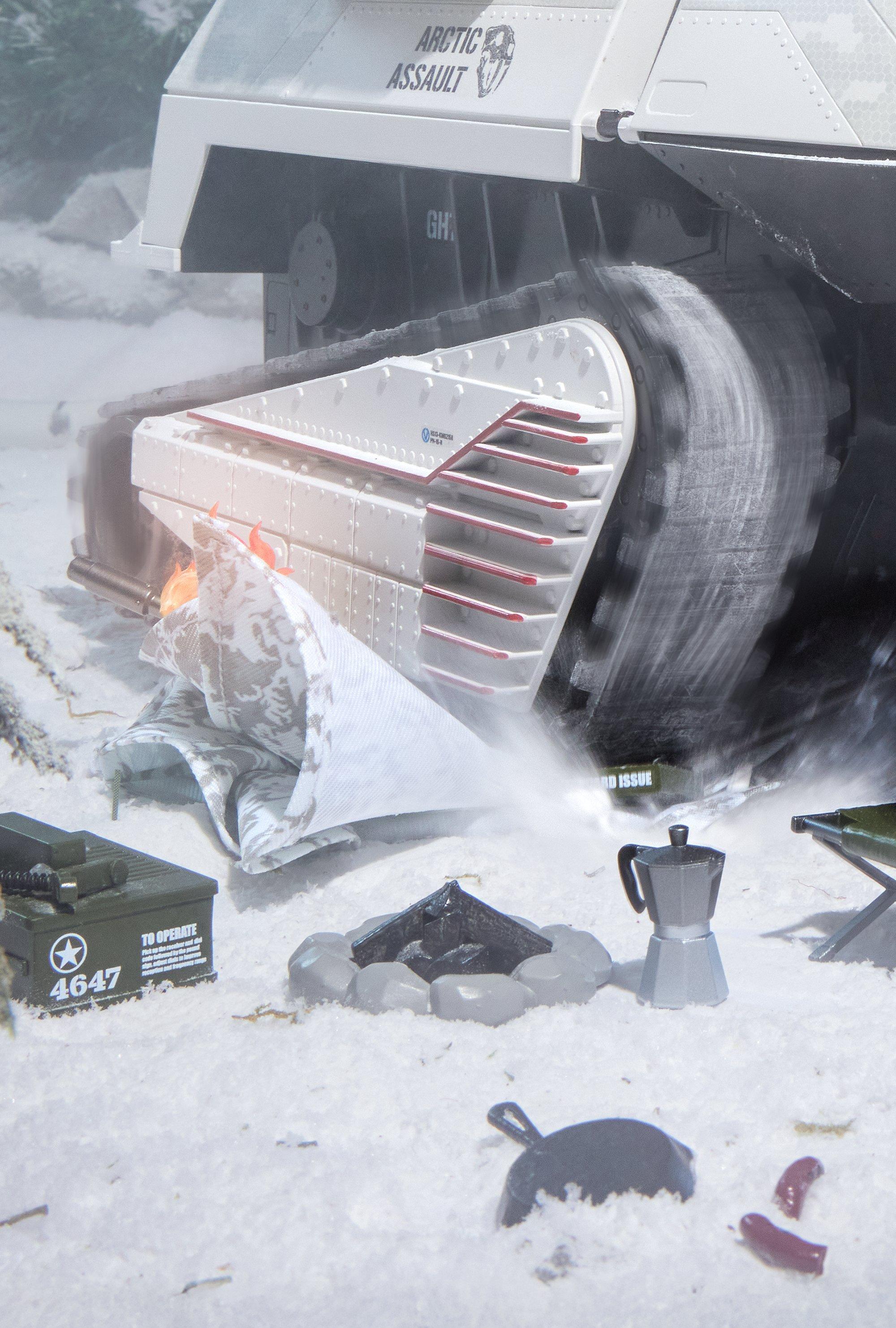 manually moving treads 