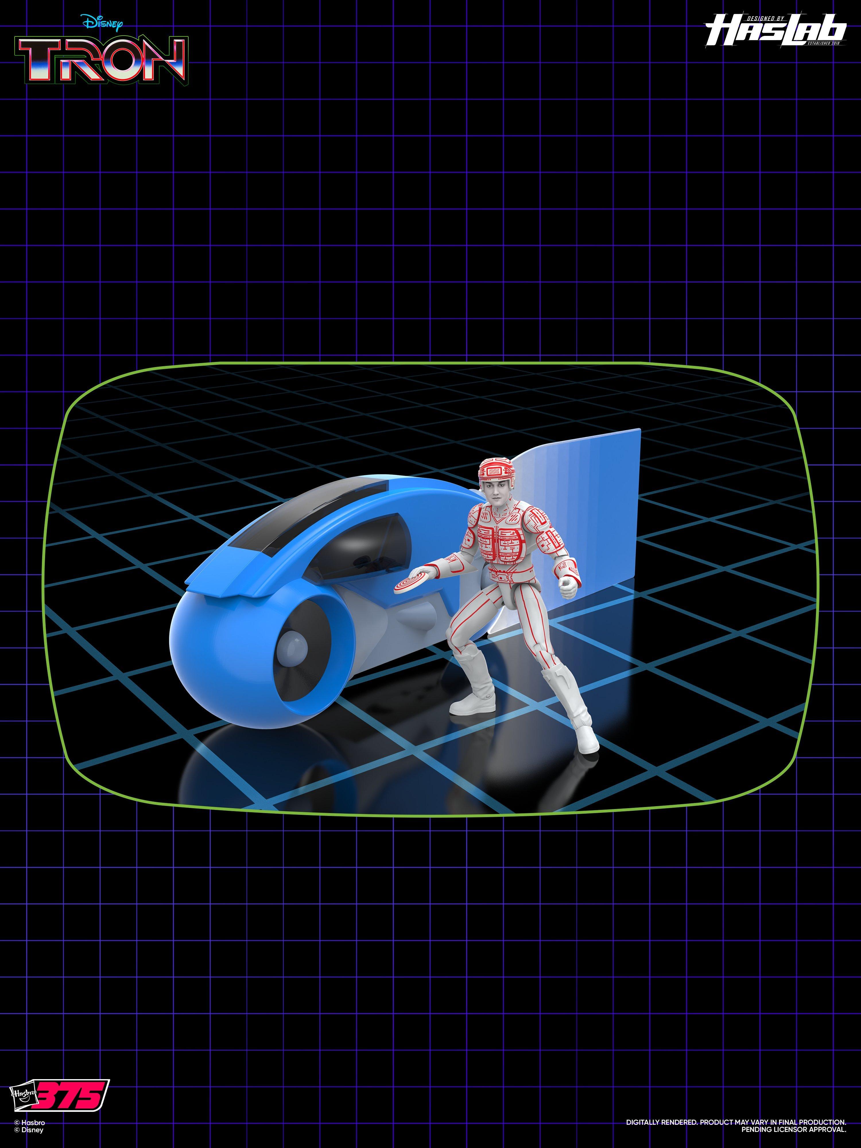 Program next to a blue lightcycle 