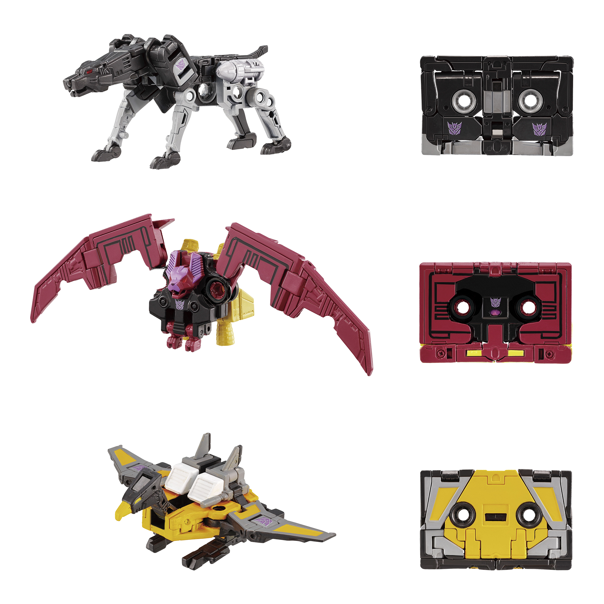 鳥豚太郎 Transformers Takara Tomy MPG-22 Jaguar, Buzzsaw & Ratbat - Hasbro