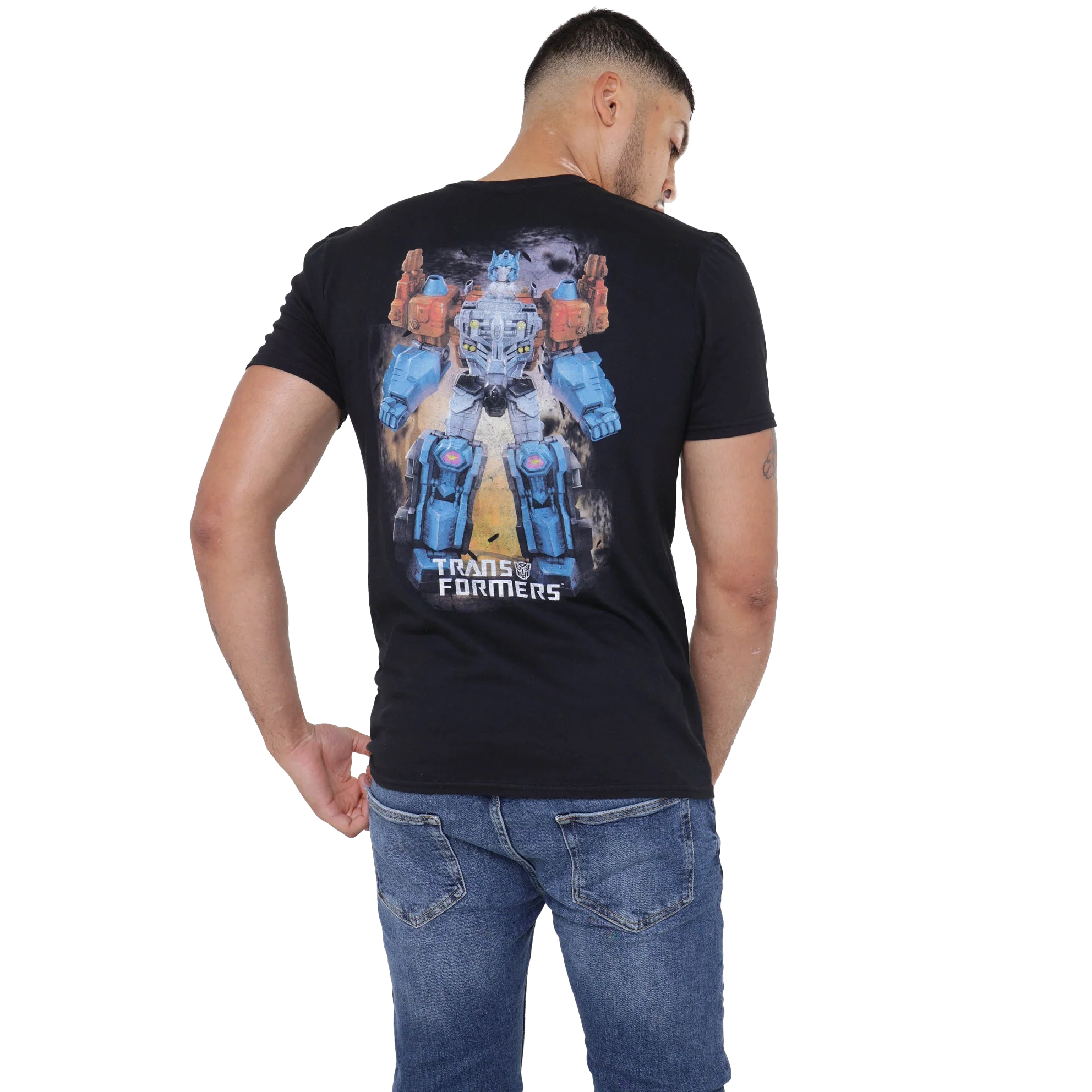 Transformers Optimus Prime Ready Front & Back Print Mens T-shirt