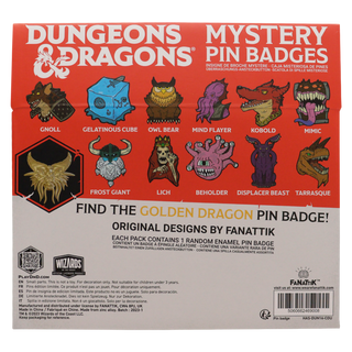 Dungeons & Dragons 50th Anniversary Mystery Pin Badge CDU (Containing 12 Blind Boxes)