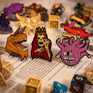 Dungeons & Dragons 50th Anniversary Mystery Pin Badge CDU (Containing 12 Blind Boxes)