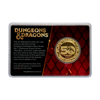 Dungeons & Dragons 50e anniversaire Pièce d'or plaquée or 24K édition limitée