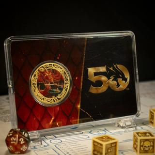 Dungeons & Dragons 50e anniversaire Pièce d'or plaquée or 24K édition limitée