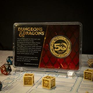 Dungeons & Dragons - Moneda chapada en oro de 24 quilates del 50.º aniversario - Edición limitada