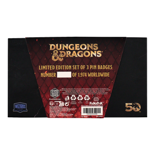 Dungeons & Dragons 50e anniversaire Coffret de 3 insignes XL édition limitée