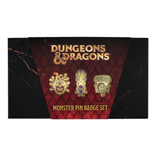 Dungeons & Dragons, 50° Anniversario, set di 3 medaglie XL con spilla - Edizione limitata