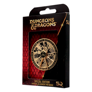 Dungeons & Dragons Gold Coloured Alignment Spinner Pin Badge